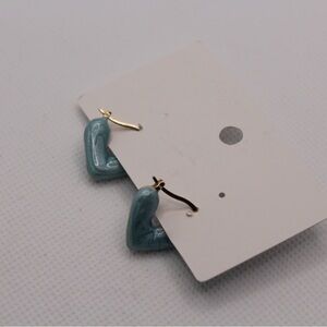 NWT Blue and Gold Heart Bohemian Earrings